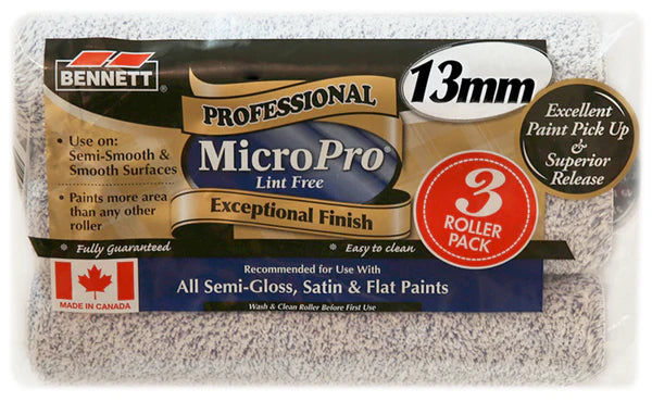 Bennett Micro Pro 15mm Roller 3 Pack